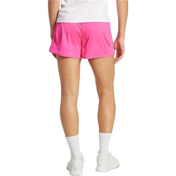 Adidas Women's Pacer Essentials Knit High-Rise Training Shorts Pink and White - Picture 3 of 6